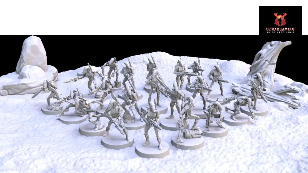 Droid Army Heavy Troopers | Galactic Armory 32mm SCI-FI Wargaming Miniatures Role Playing Miniatures