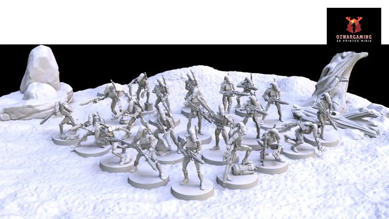 Droid Army Heavy Troopers | Galactic Armory 32mm SCI-FI Wargaming Miniatures Role Playing Miniatures