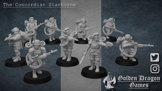 United States of America Drop Troopers | Golden Dragon Games Weird WW2 Role Playing Miniatures
