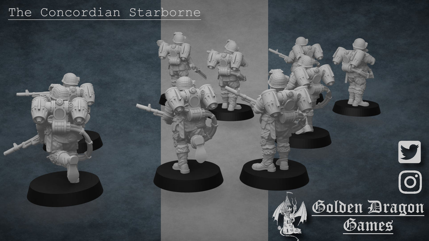 United States of America Drop Troopers | Golden Dragon Games Weird WW2 Role Playing Miniatures
