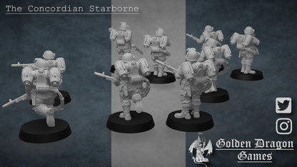 United States of America Drop Troopers | Golden Dragon Games Weird WW2 Role Playing Miniatures