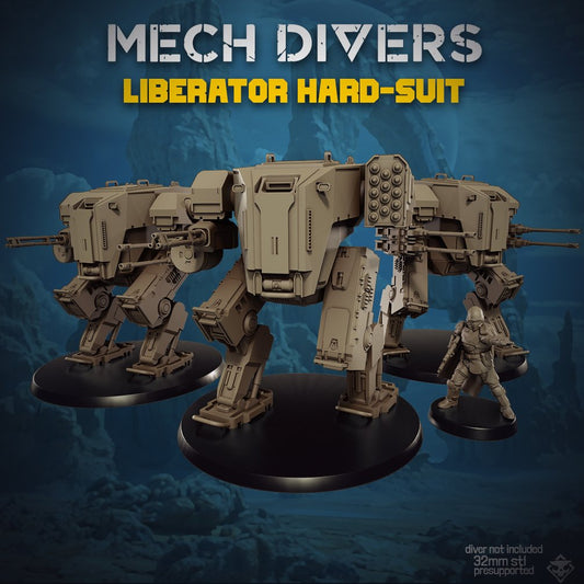 Heckdivers: Liberator Hardsuit | Skullforge Studios 32mm Wargaming Miniatures Role Playing Miniatures