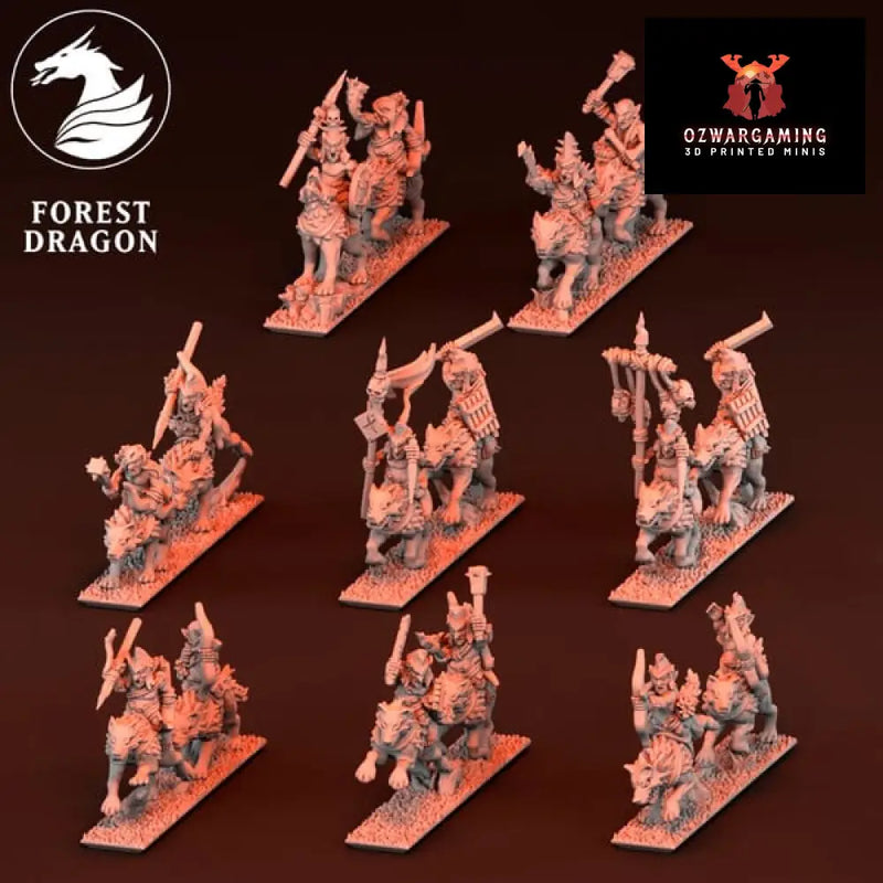 Dwarf Daemonsmith Hobgoblin Wolf Riders | Forest Dragon 10mm Fantasy Wargaming Miniatures Role Playing Miniatures