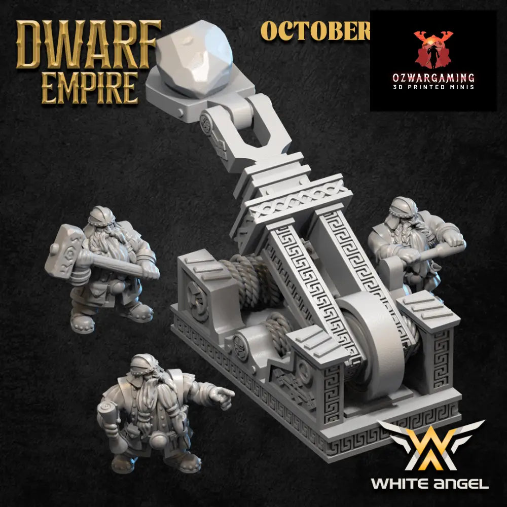 Dwarf Empire Catapault | White Angel 28/32mm Fantasy Wargaming Miniatures Role Playing Miniatures