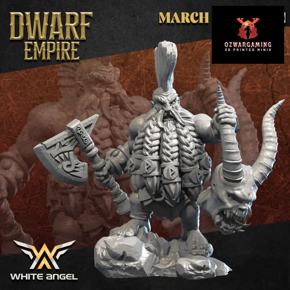 Dwarf Empire Demon Killer | White Angel 28/32mm Fantasy Wargaming Miniatures