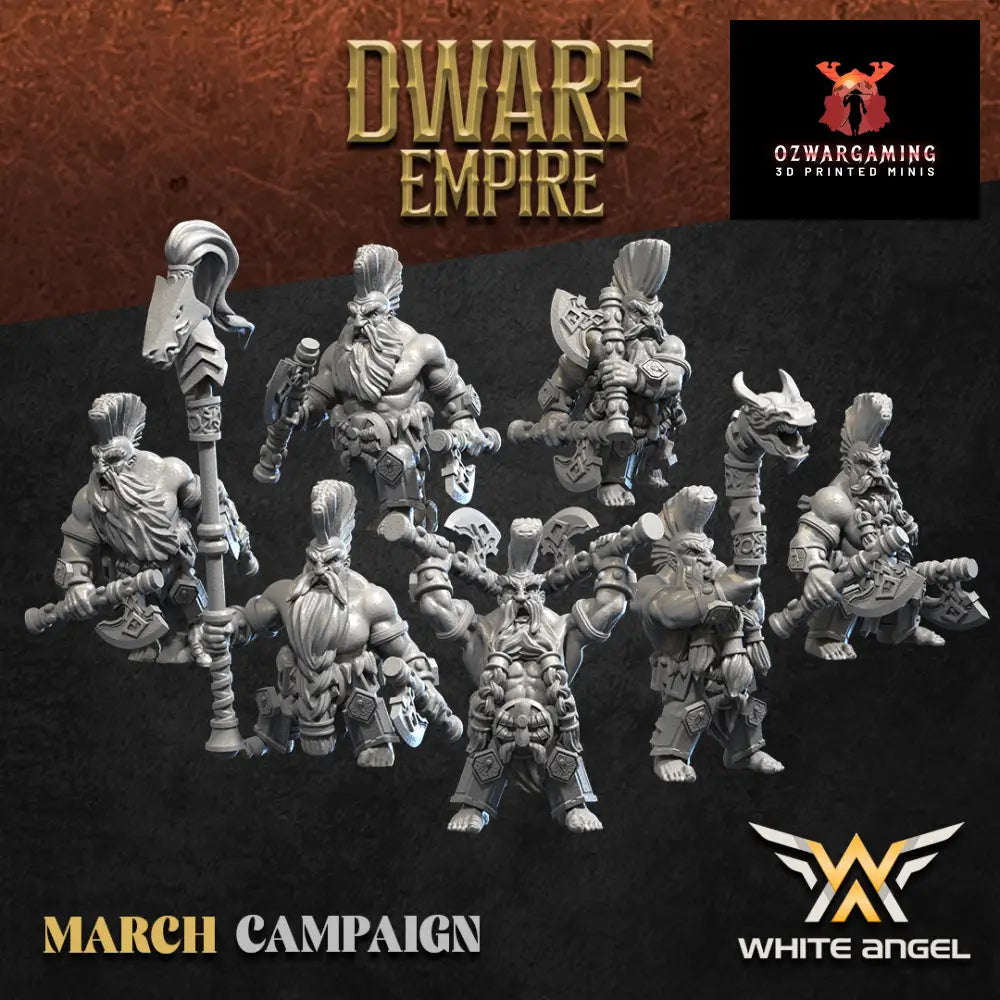 Dwarf Empire Dragon Killers | White Angel 28/32mm Fantasy Wargaming Miniatures