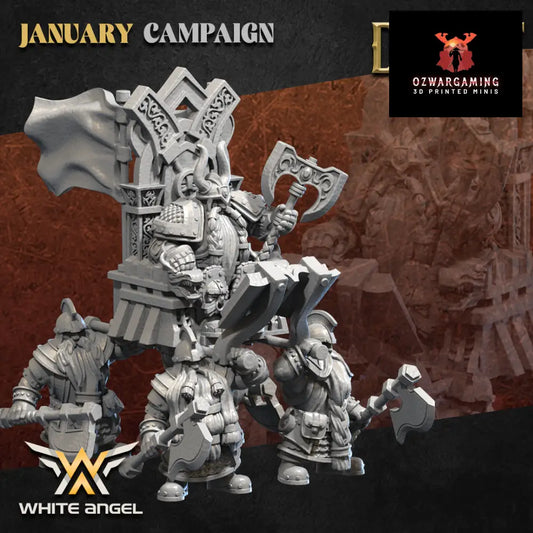 Dwarf Empire Great King | White Angel 28/32mm Fantasy Wargaming Miniatures
