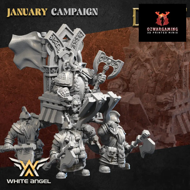 Dwarf Empire Great King | White Angel 28/32mm Fantasy Wargaming Miniatures