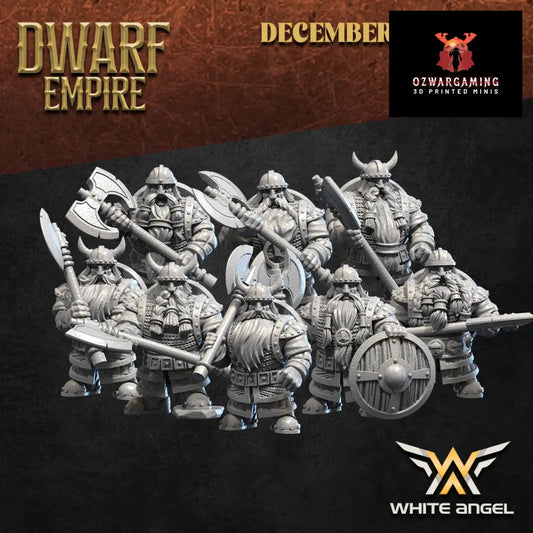 Dwarf Empire Great Weapons Unit | White Angel 28/32mm Fantasy Wargaming Miniatures