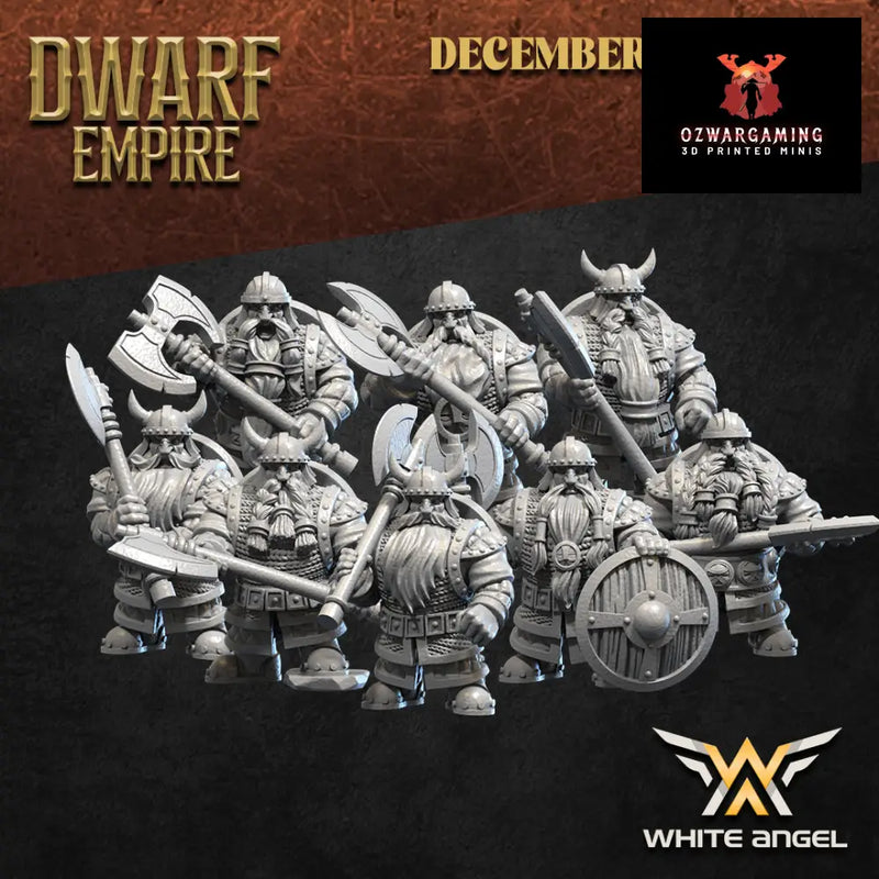 Dwarf Empire Great Weapons Unit | White Angel 28/32mm Fantasy Wargaming Miniatures