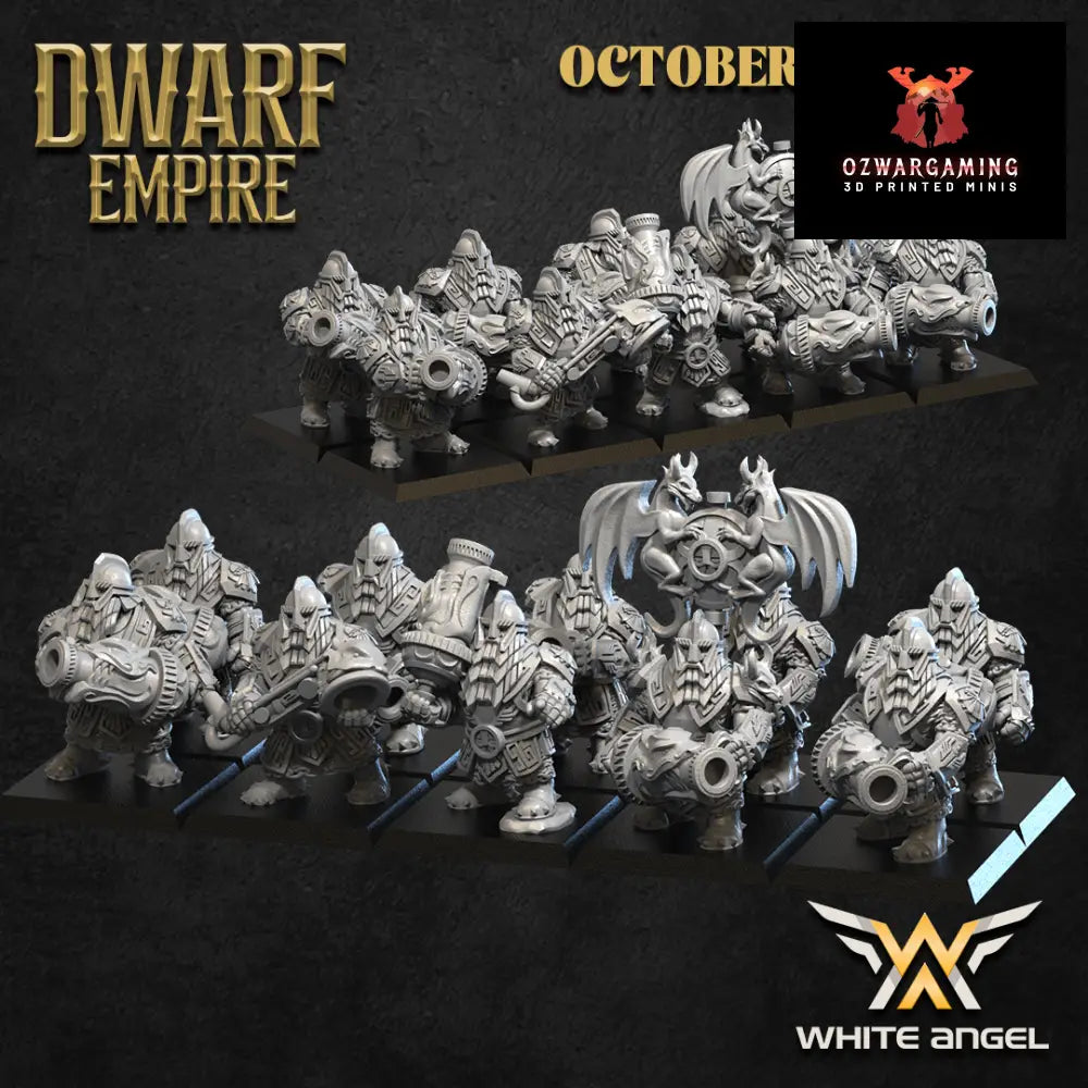 Dwarf Empire Iron Dragons Unit | White Angel 28/32mm Fantasy Wargaming Miniatures Role Playing Miniatures