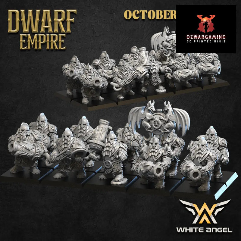 Dwarf Empire Iron Dragons Unit | White Angel 28/32mm Fantasy Wargaming Miniatures Role Playing Miniatures