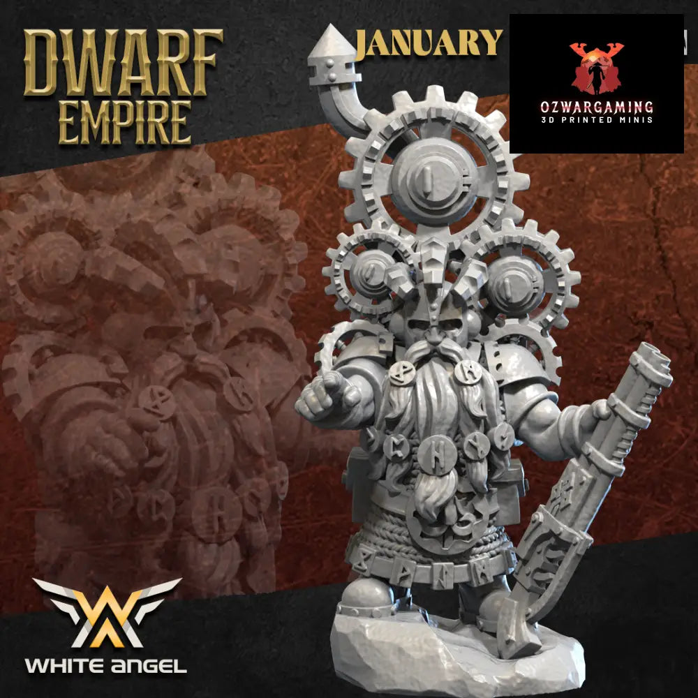 Dwarf Empire Master Engineer | White Angel 28/32mm Fantasy Wargaming Miniatures