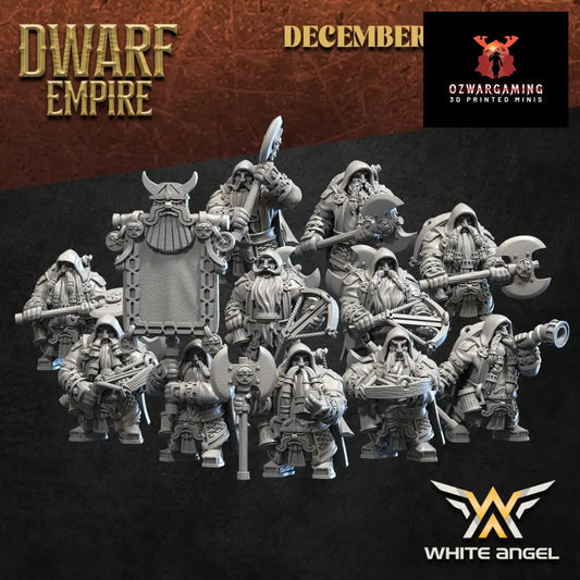 Dwarf Empire Rangers Unit | White Angel 28/32mm Fantasy Wargaming Miniatures