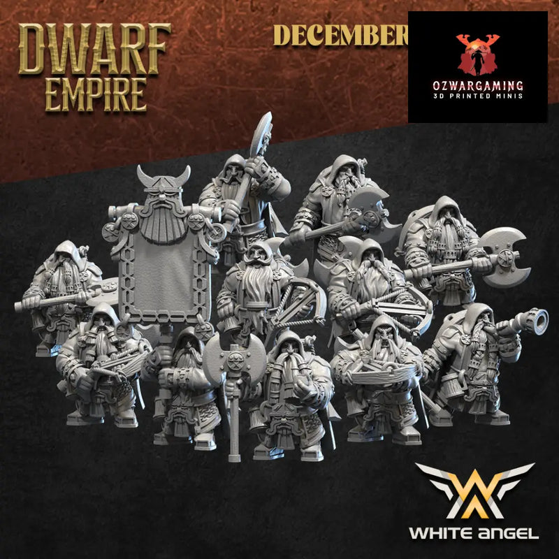 Dwarf Empire Rangers Unit | White Angel 28/32mm Fantasy Wargaming Miniatures