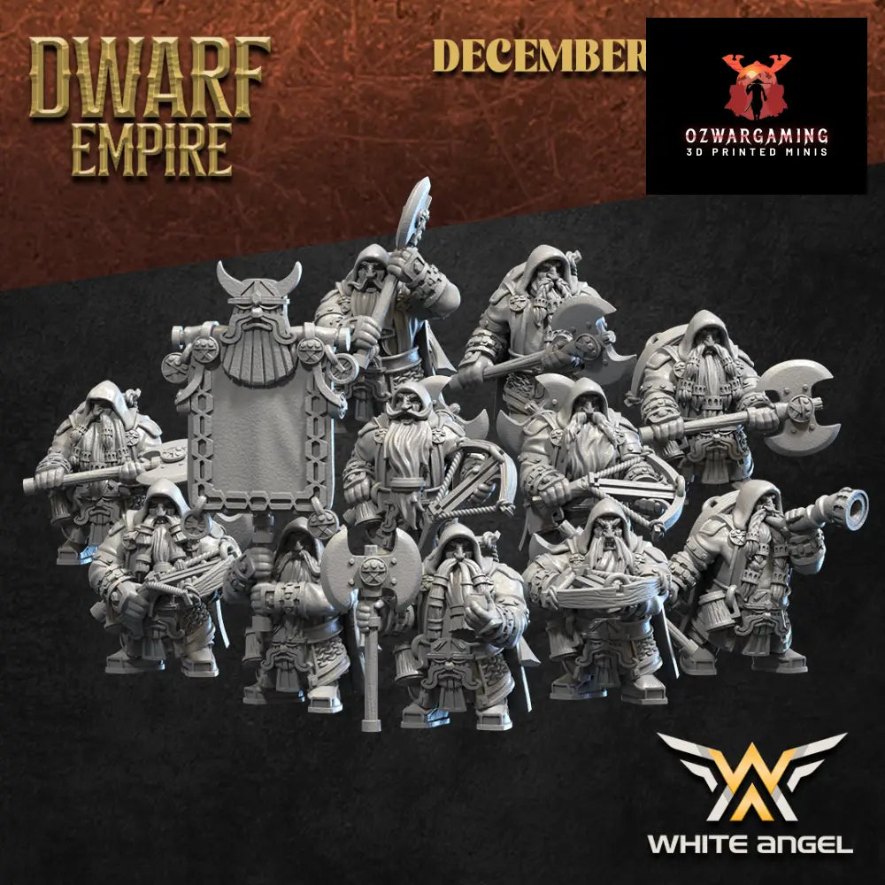 Dwarf Empire Rangers Unit | White Angel 28/32mm Fantasy Wargaming Miniatures
