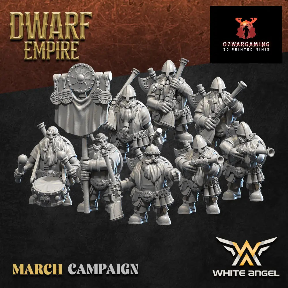 Dwarf Empire Shotgunners | White Angel 28/32mm Fantasy Wargaming Miniatures