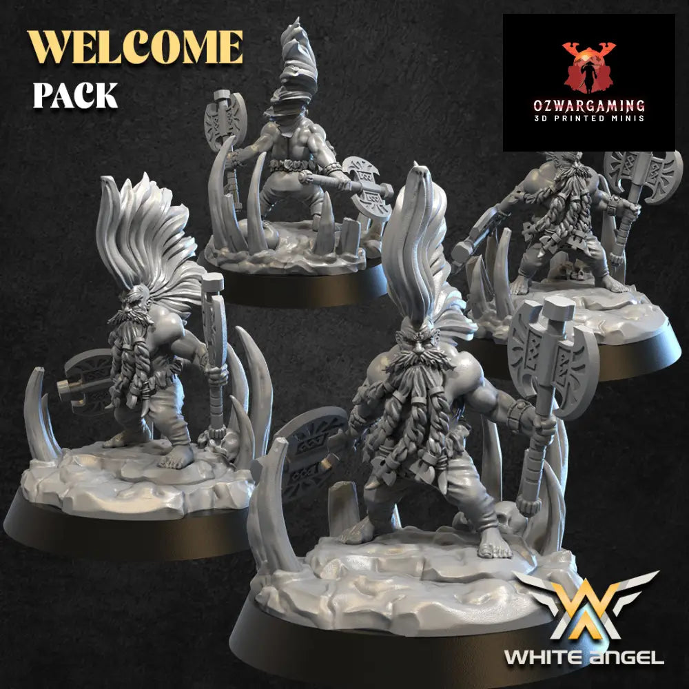 Dwarf Empire Slayer Hero | White Angel 28/32mm Fantasy Wargaming Miniatures