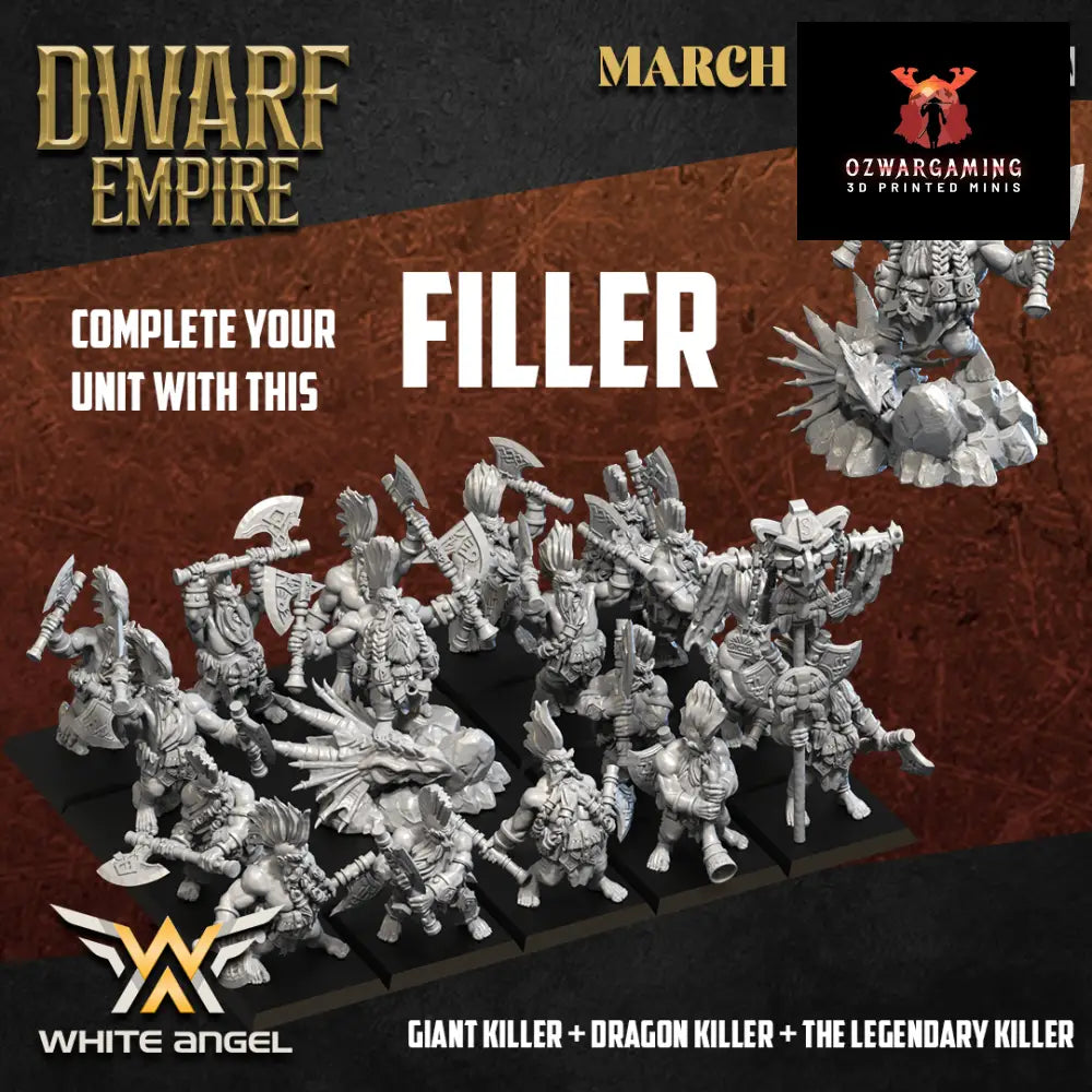 Dwarf Empire The Legendary Killer | White Angel 28/32mm Fantasy Wargaming Miniatures