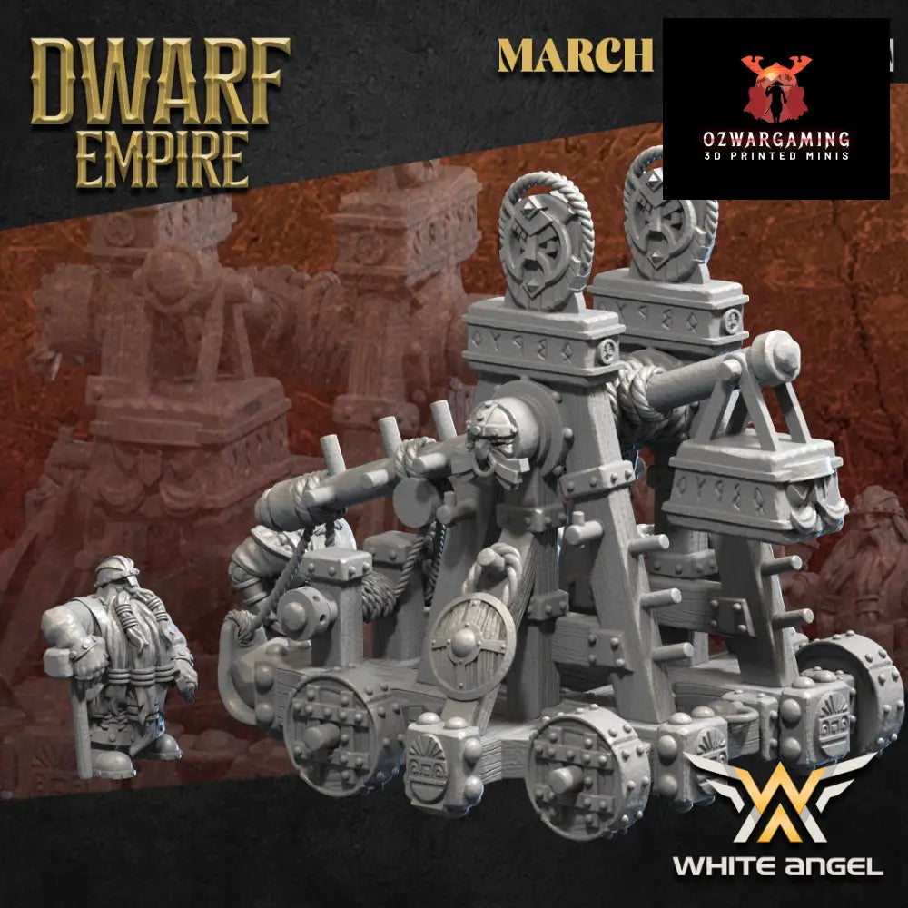 Dwarf Empire Trebuchet | White Angel 28/32mm Fantasy Wargaming Miniatures Role Playing Miniatures