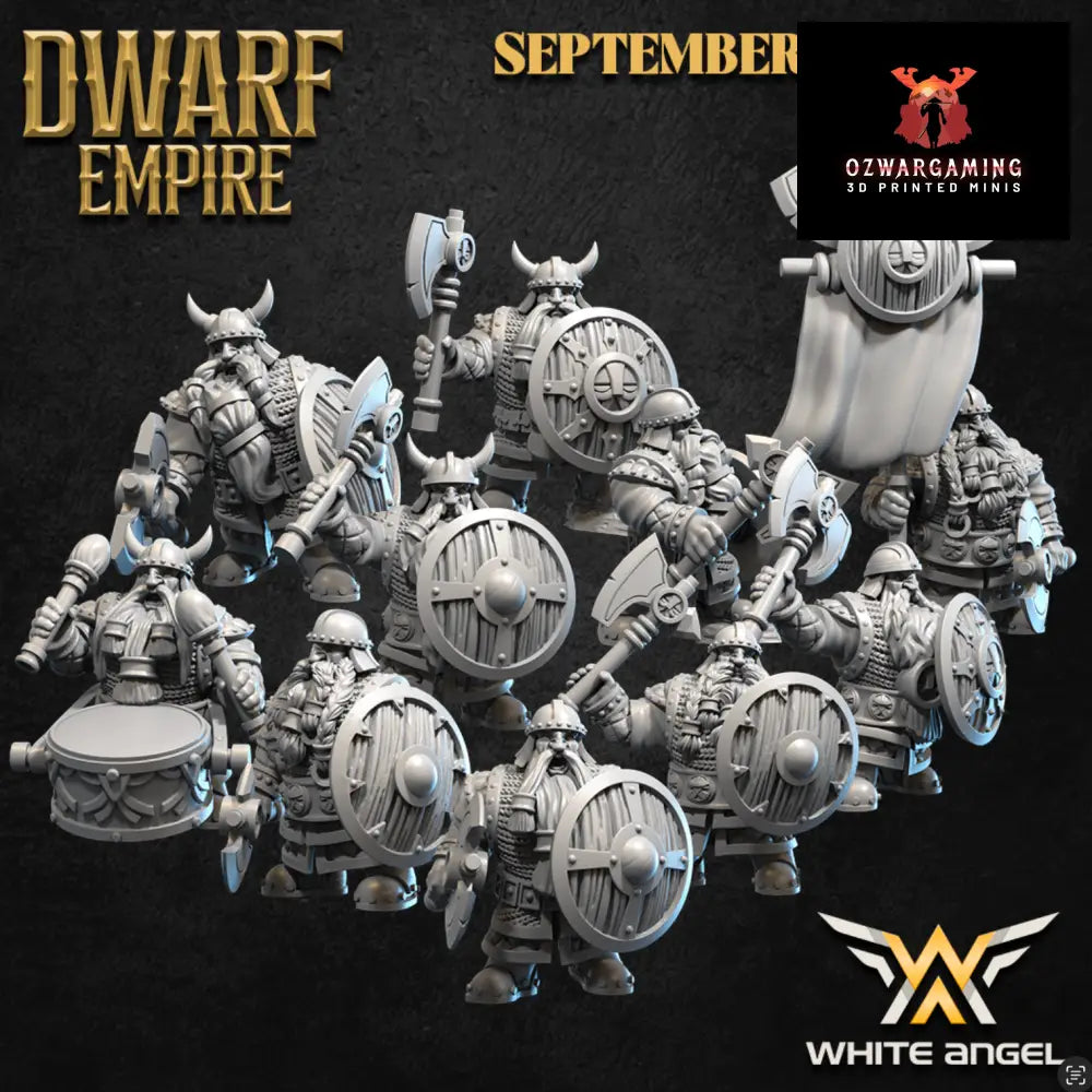 Dwarf Empire Warriors | White Angel 28/32mm Fantasy Wargaming Miniatures