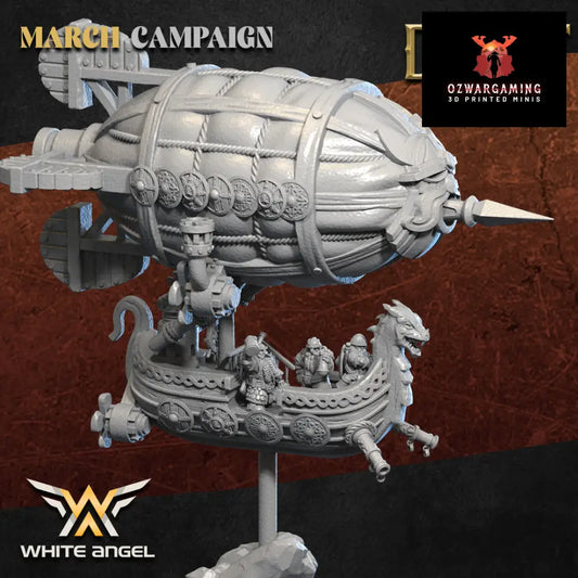 Dwarf Empire Zeppelin | White Angel 28/32mm Fantasy Wargaming Miniatures