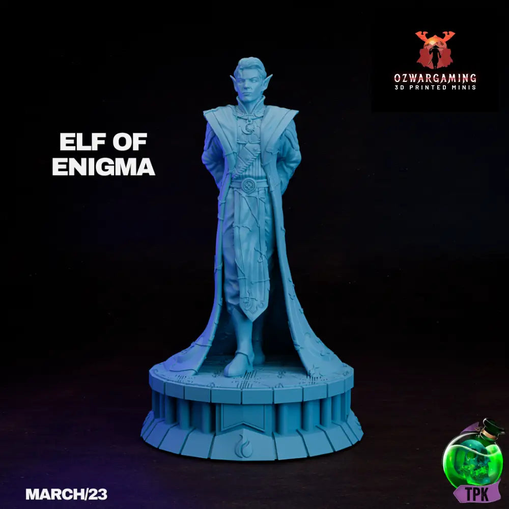Elf of Enigma 1 | TPK Lab 32mm Fantasy Tabletop RPG Miniatures Role Playing Miniatures