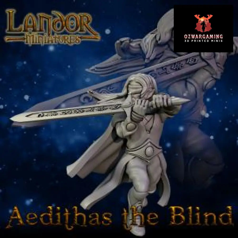Elven Aedithas the Blind | Landor Miniatures 28/32mm Fantasy Wargaming Miniatures