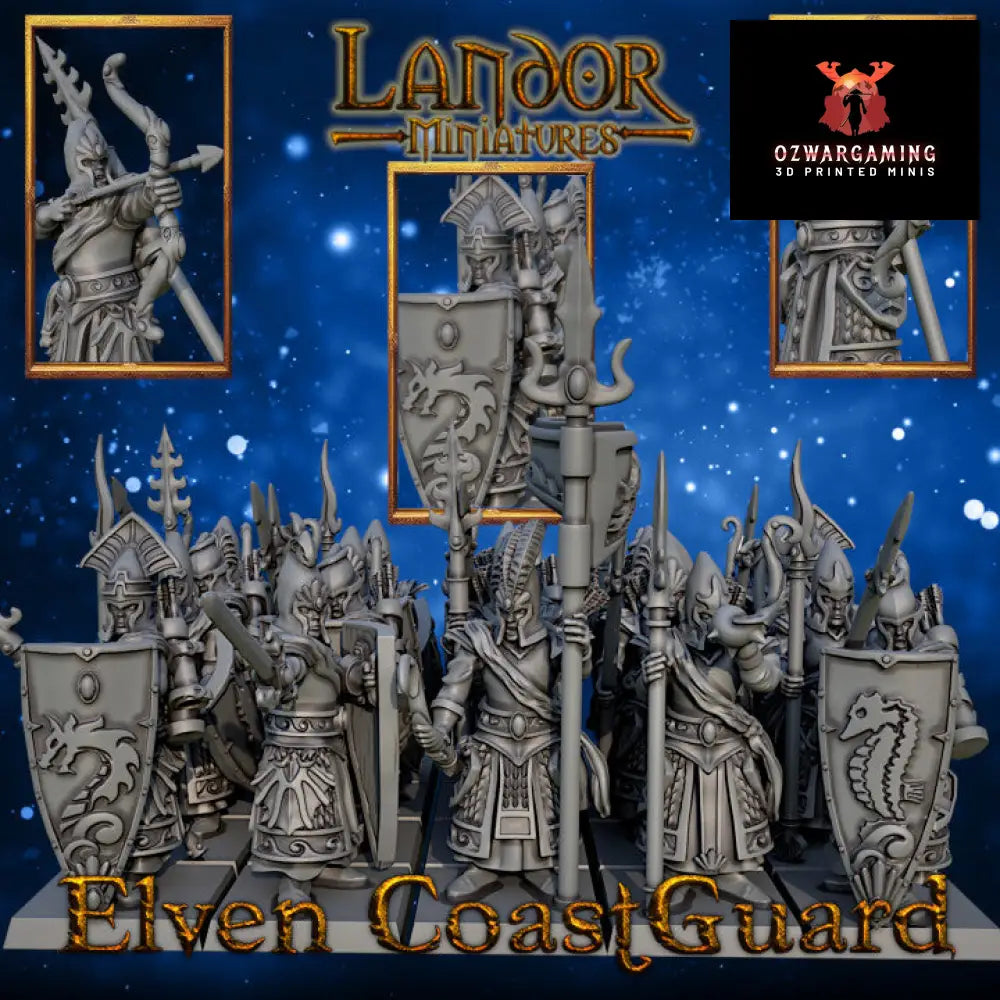 Elven Coastguard | Landor Miniatures 28/32mm Fantasy Wargaming Miniatures