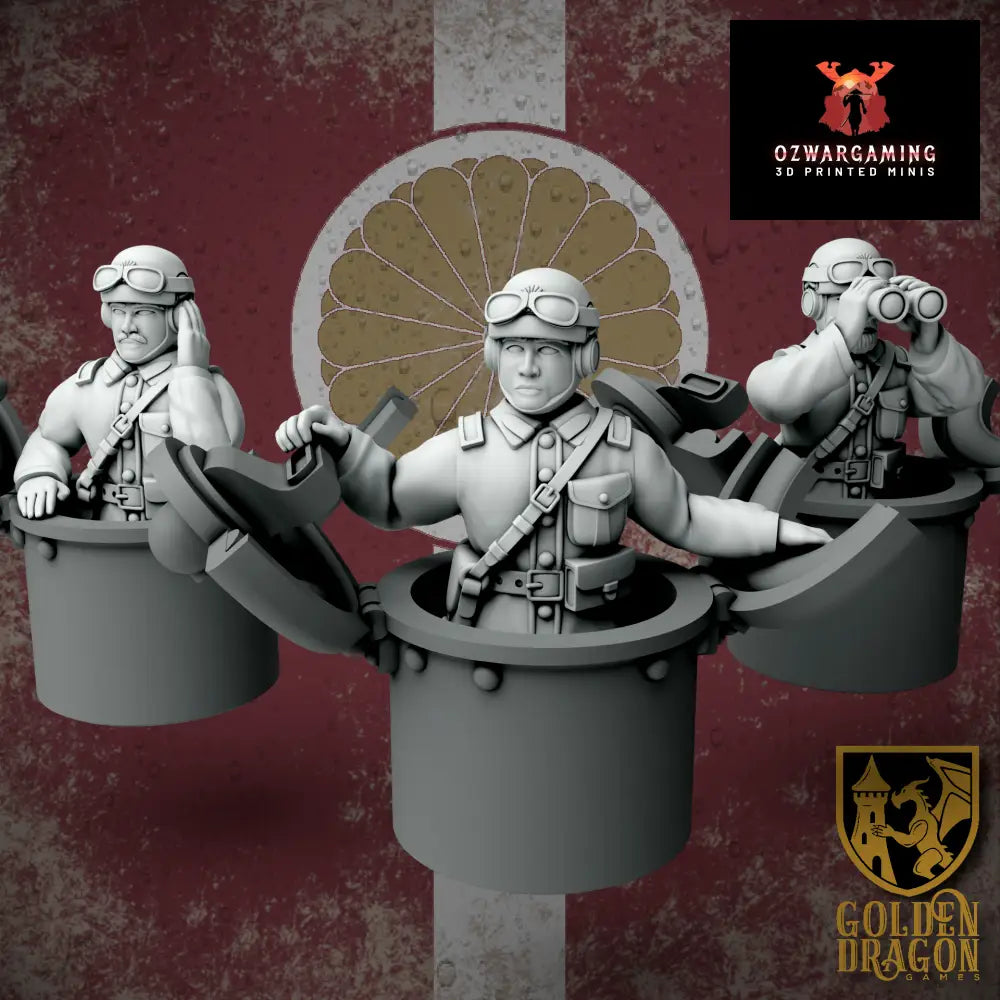Empire of Japan Army Officers | Golden Dragon Games Weird WW2 Role Playing Miniatures