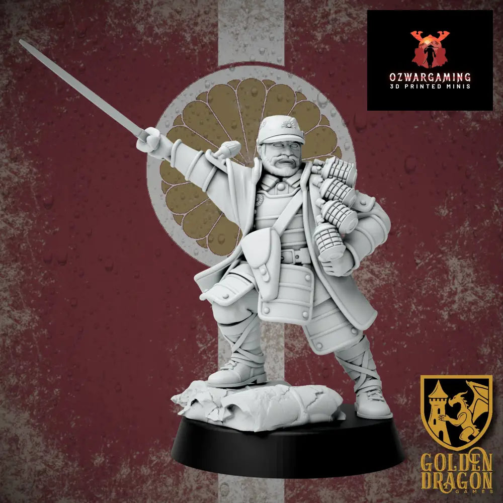 Empire of Japan Captain Higuchi Ryuusuke | Golden Dragon Games Weird WW2 Role Playing Miniatures
