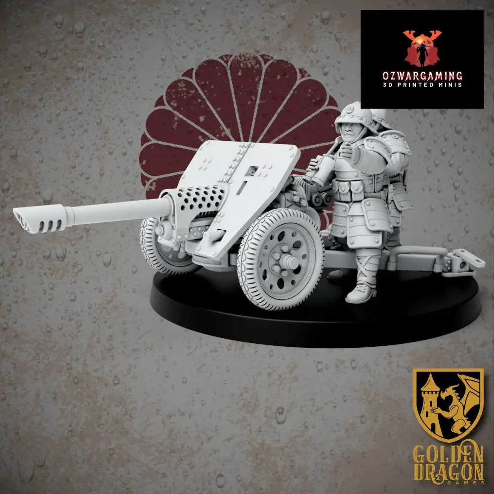 Empire of Japan Carriage Support Weapons | Golden Dragon Games Weird WW2 Energy Anti Tank Role Playing Miniatures