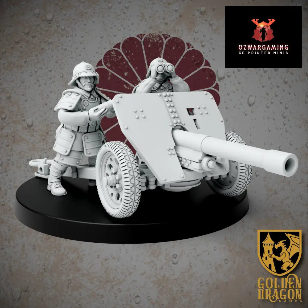 Empire of Japan Carriage Support Weapons | Golden Dragon Games Weird WW2 Light Anti Tank Role Playing Miniatures