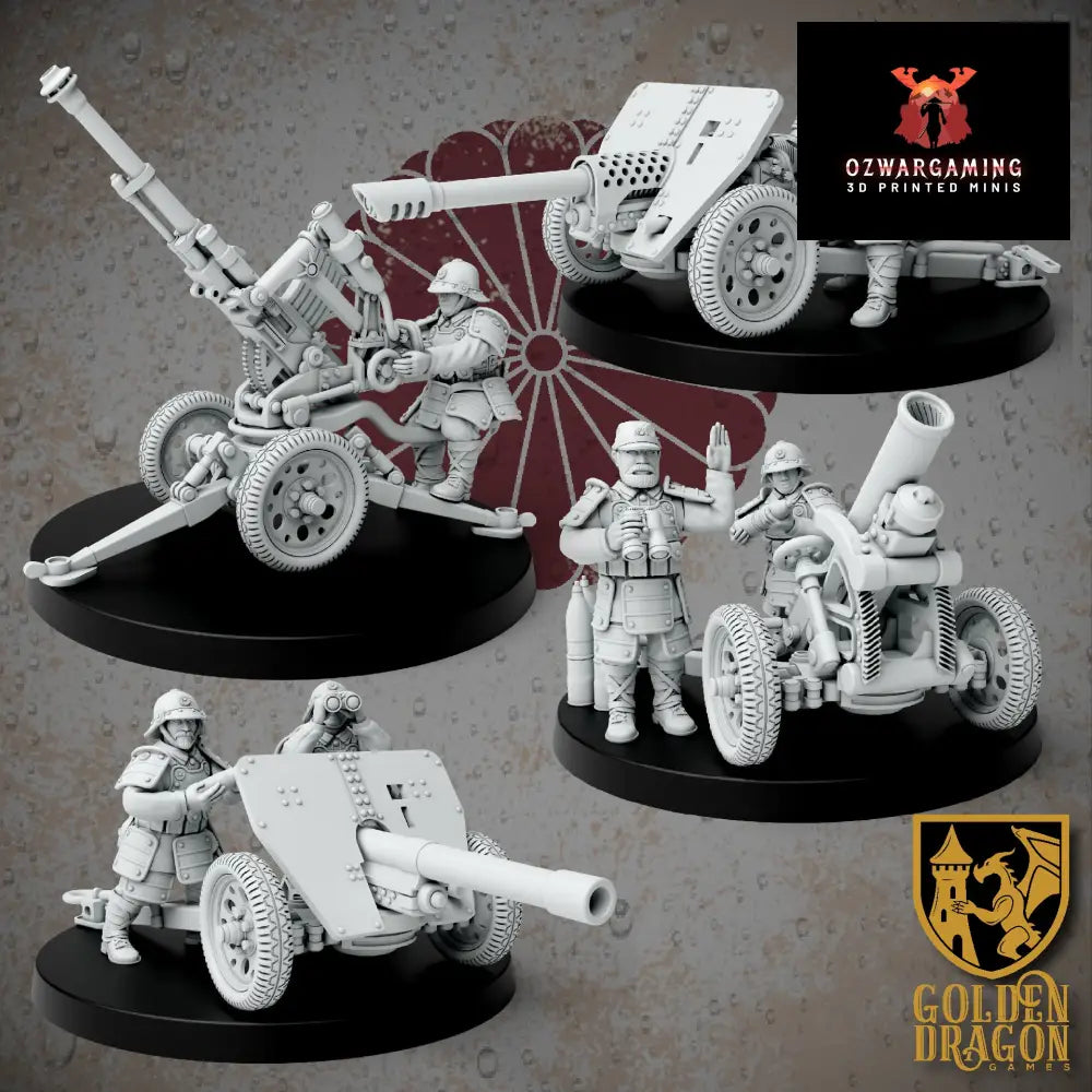 Empire of Japan Carriage Support Weapons | Golden Dragon Games Weird WW2 Role Playing Miniatures