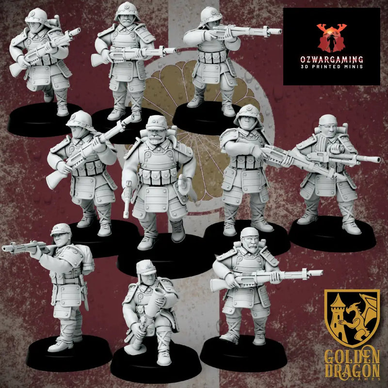 Empire of Japan Heishi Infantry | Golden Dragon Games Weird WW2 Role Playing Miniatures