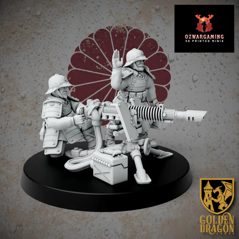 Empire of Japan Infantry Support Weapons | Golden Dragon Games Weird WW2 Energy HMG Role Playing Miniatures