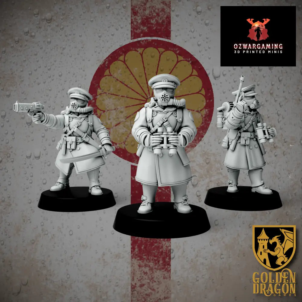 Empire of Japan Navy Officers | Golden Dragon Games Weird WW2 Role Playing Miniatures