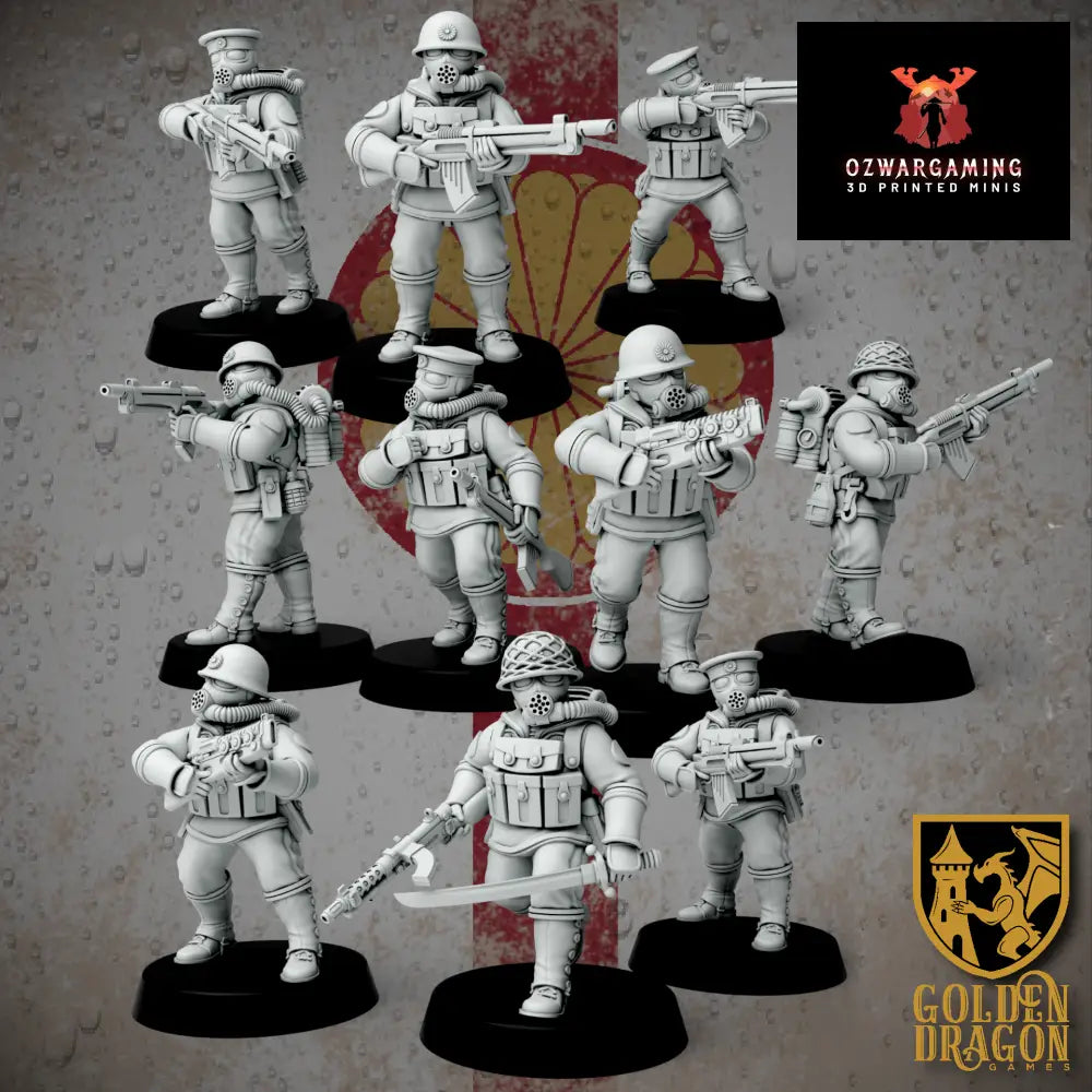 Empire of Japan Rikusentai Naval Infantry | Golden Dragon Games Weird WW2 Role Playing Miniatures