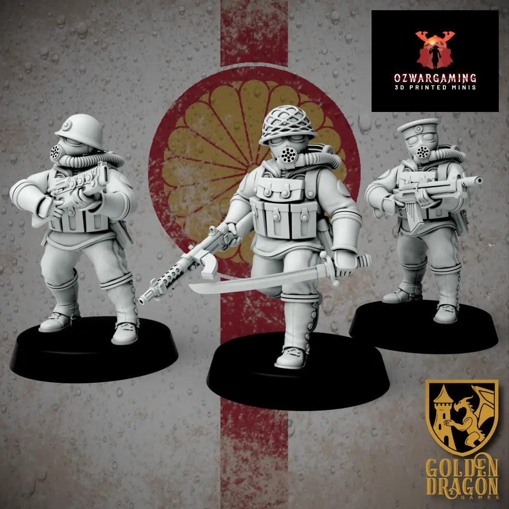 Empire of Japan Rikusentai Naval Infantry | Golden Dragon Games Weird WW2 Role Playing Miniatures