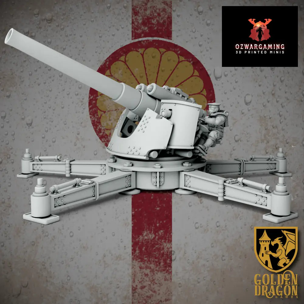 Empire of Japan Type 100 Shin Hoto Naval Gun | Golden Dragon Games Weird WW2 Role Playing Miniatures