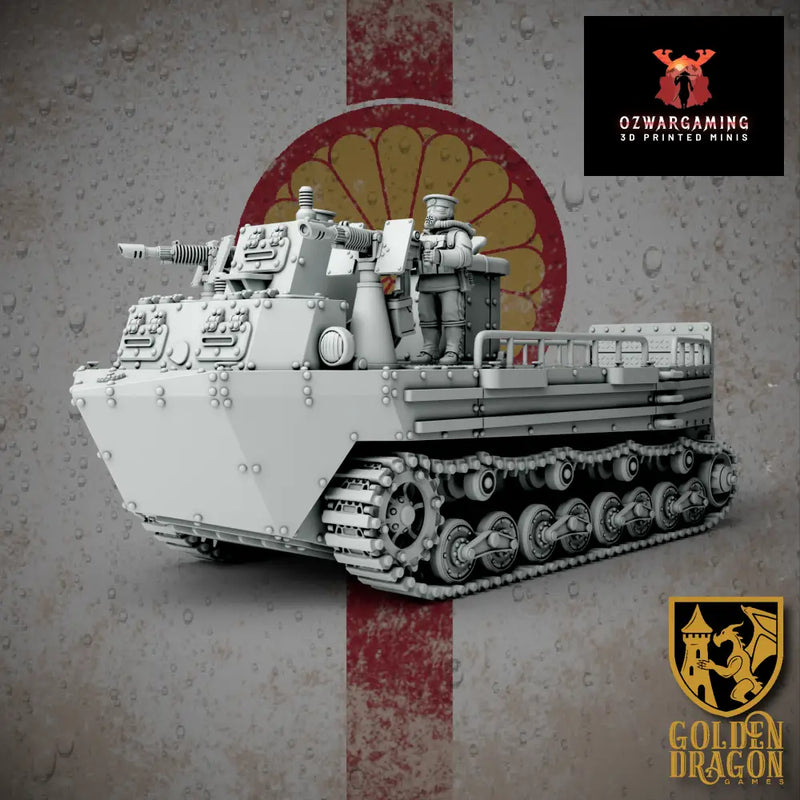 Empire of Japan Type 4 Ka-Tsu-Kai Amphibous Landing Craft | Golden Dragon Games Weird WW2 Role Playing Miniatures