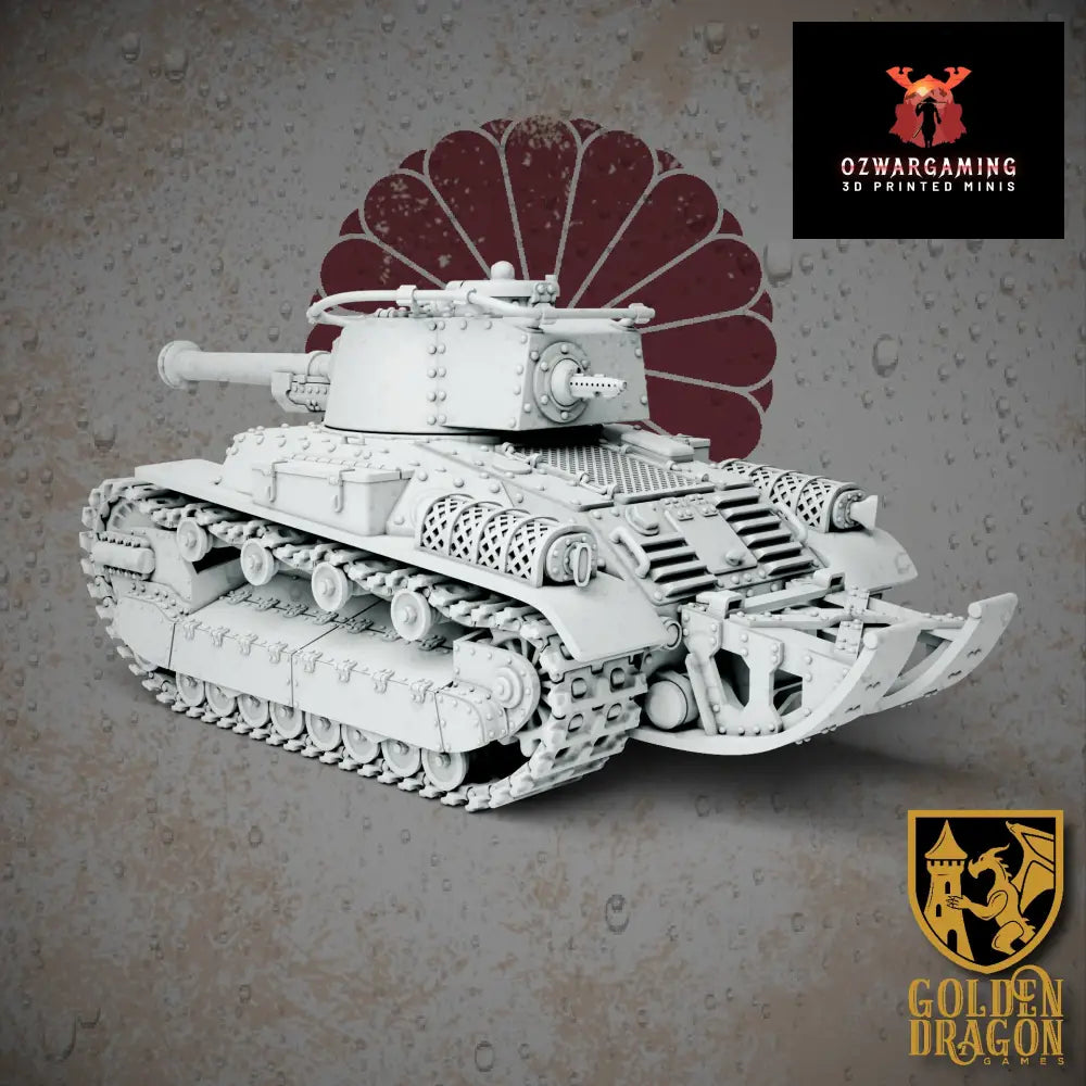 Empire of Japan Type 87 Chi-Wo-Kai Battle Tank | Golden Dragon Games Weird WW2 Role Playing Miniatures
