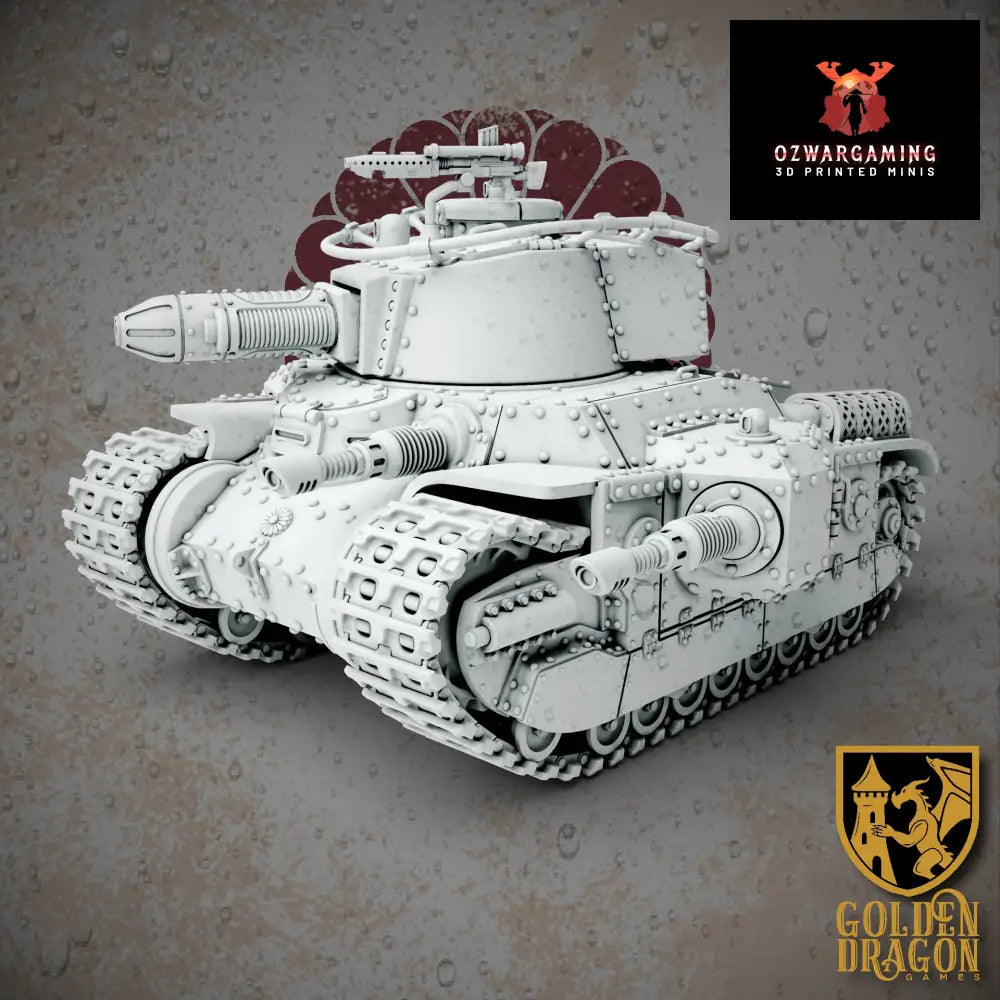 Empire of Japan Type 87 Chi-Wo-Kai Battle Tank | Golden Dragon Games Weird WW2 Role Playing Miniatures