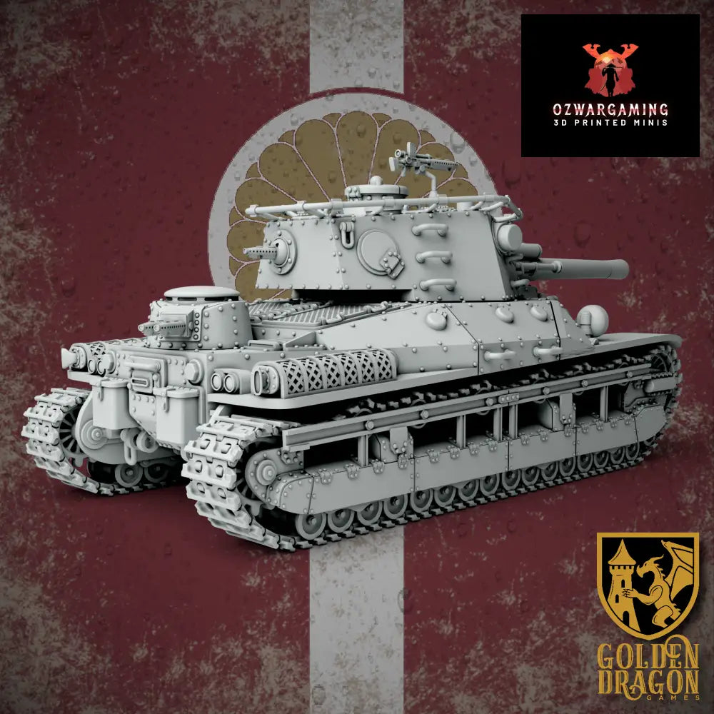 Empire of Japan Type 90 O-Ni heavy Tank | Golden Dragon Games Weird WW2 Role Playing Miniatures