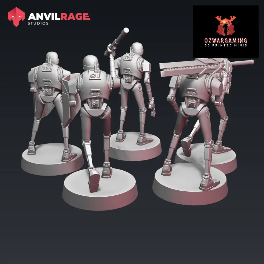 Empire Security Droids | Anvilrage Galactic SciFi Miniatures 32mm 1/47 Legion Scale Role Playing Miniatures