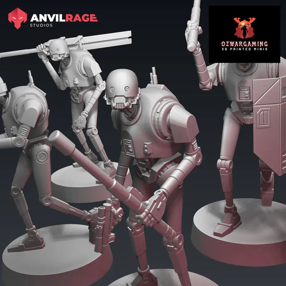 Empire Security Droids | Anvilrage Galactic SciFi Miniatures 32mm 1/47 Legion Scale Role Playing Miniatures
