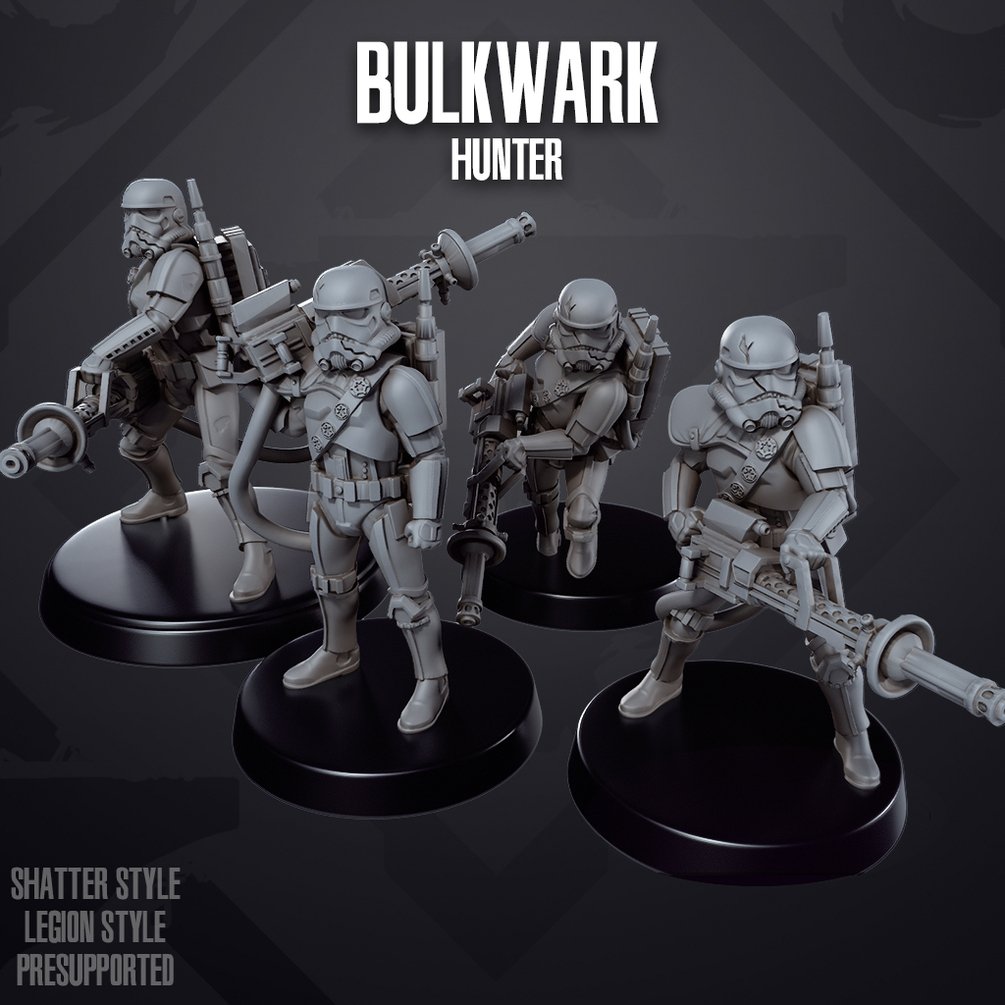 Space Wars: Authority Bulkwark Hunter | Skullforge Studios 32mm Wargaming Miniatures Role Playing Miniatures