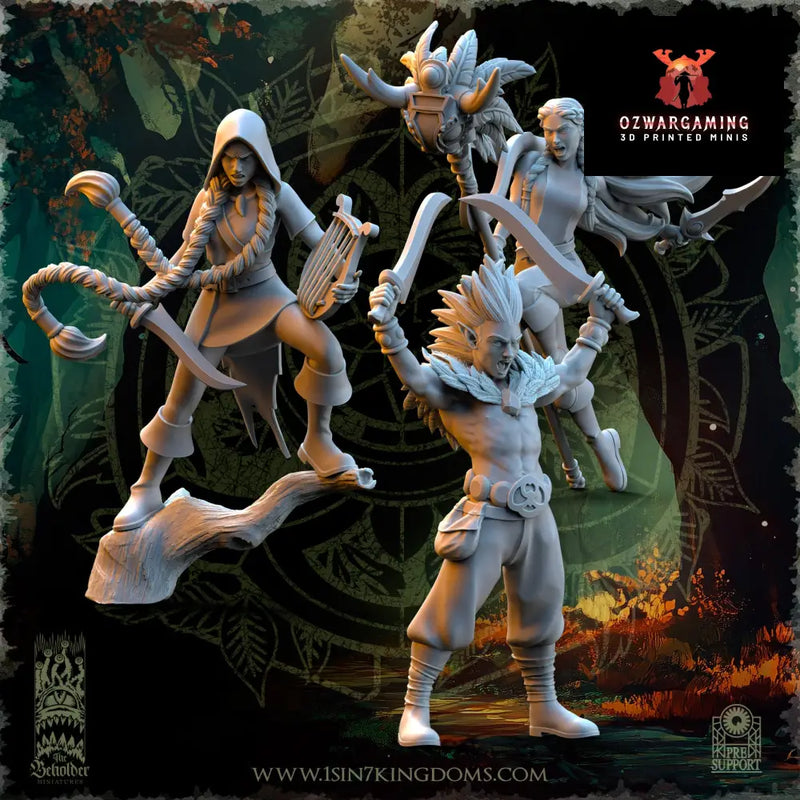 Evergreen Elves Death Dancers | The Beholder Miniatures 28/32mm Fantasy Wargaming Miniatures