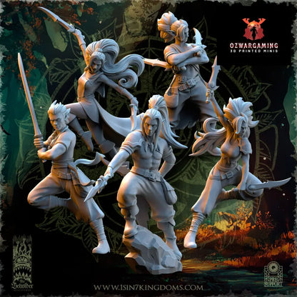 Evergreen Elves Death Dancers | The Beholder Miniatures 28/32mm Fantasy Wargaming Miniatures