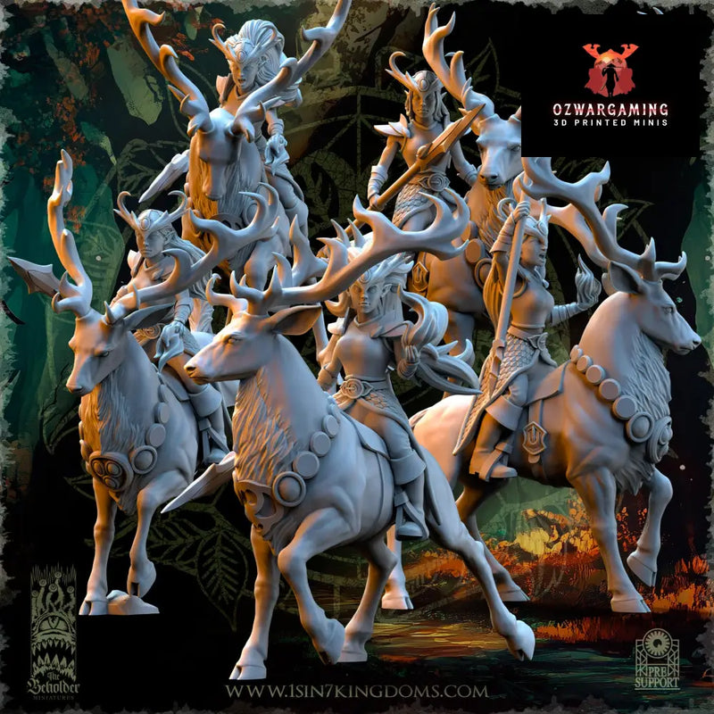 Evergreen Elves Deepwood Maidens | The Beholder Miniatures 28/32mm Fantasy Wargaming Miniatures